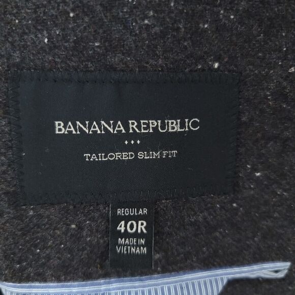 Banana Republic Men's Wool Blazer 40R Gray - Picture 11 of 12